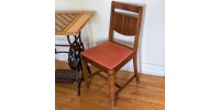 Table de jeu damier avec 2 chaises vintage